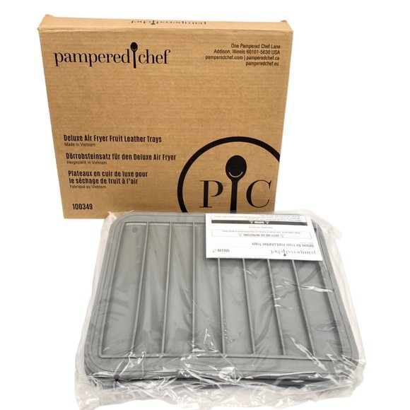 NEW Pampered Chef Deluxe Air Fryer Fruit Leather Trays 3 Silicone Trays 100349 - Picture 2 of 7